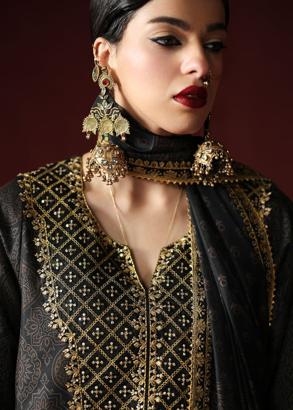 Humjoli Printed Embroidered Lawn 3PC Unstitched