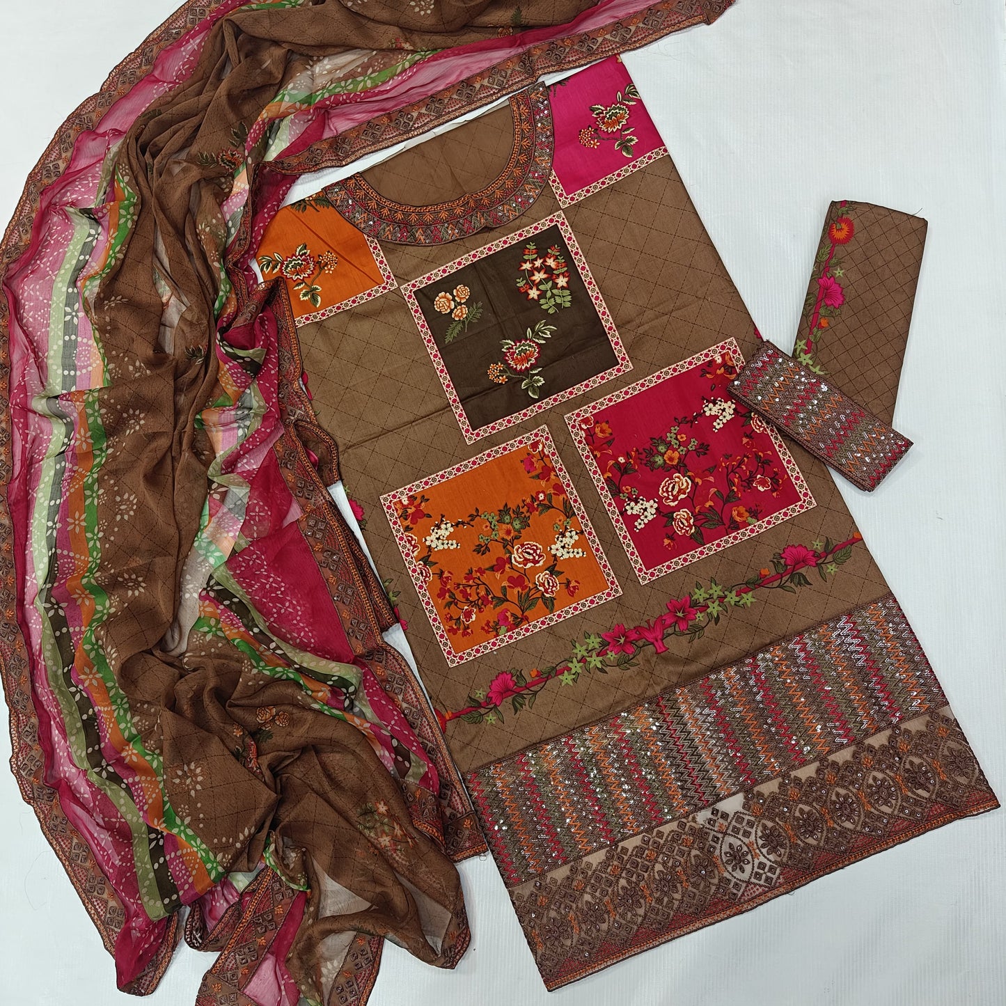 Charizma Printed Embroidered Lawn 3PC Unstitched