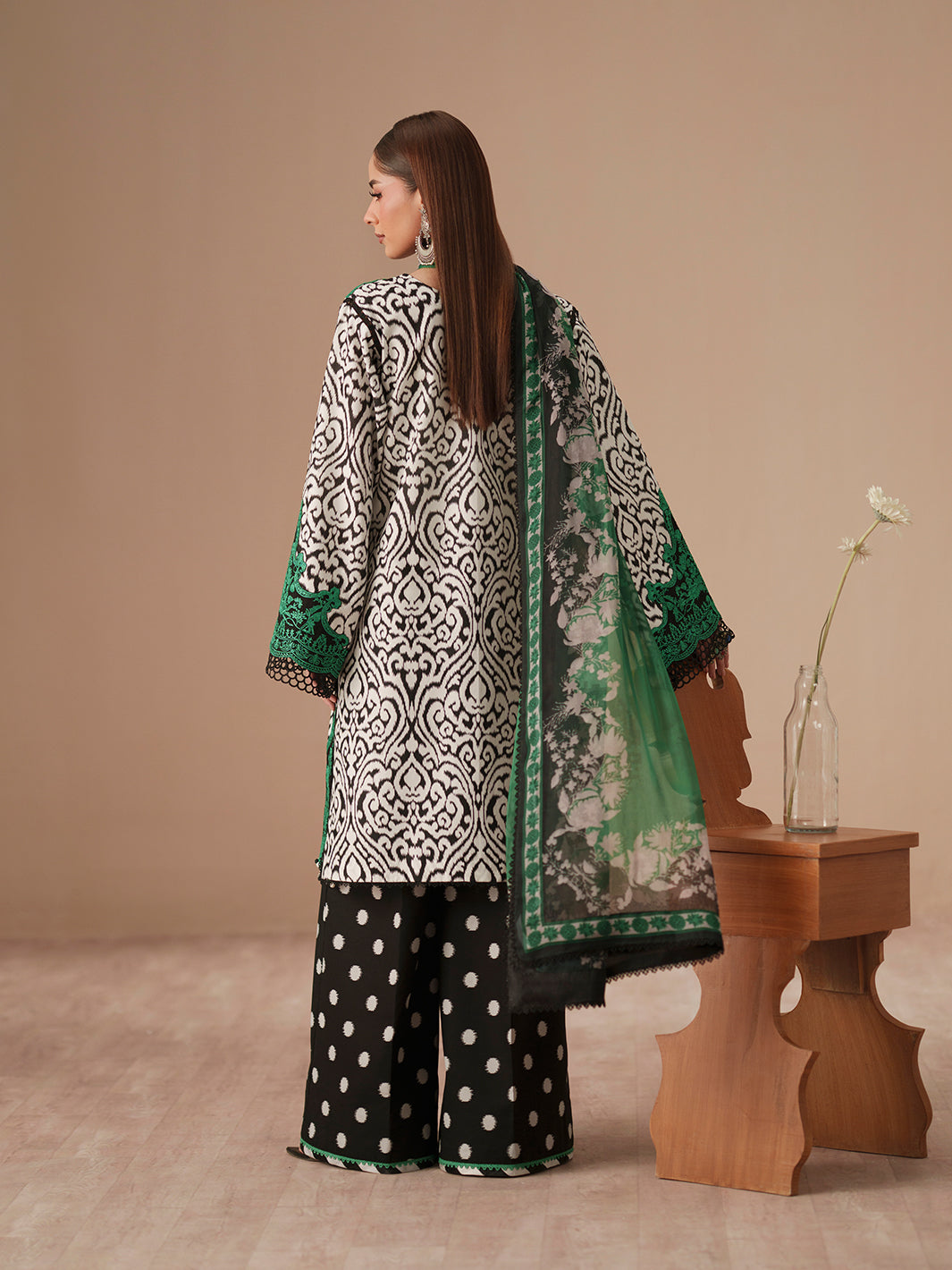Bin ilyas Printed Embroidered Lawn 3PC Unstitched