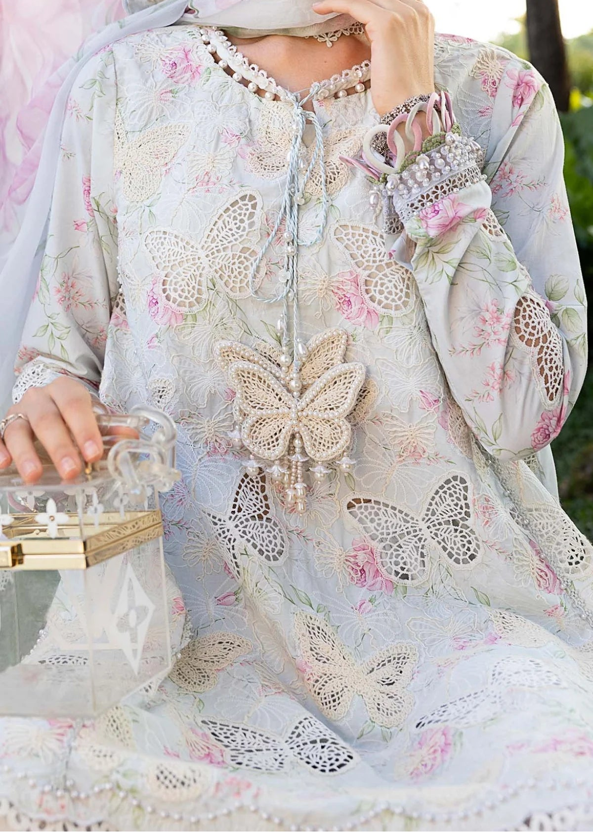 Maria B Printed Embroidered Lawn 3PC Unstitched