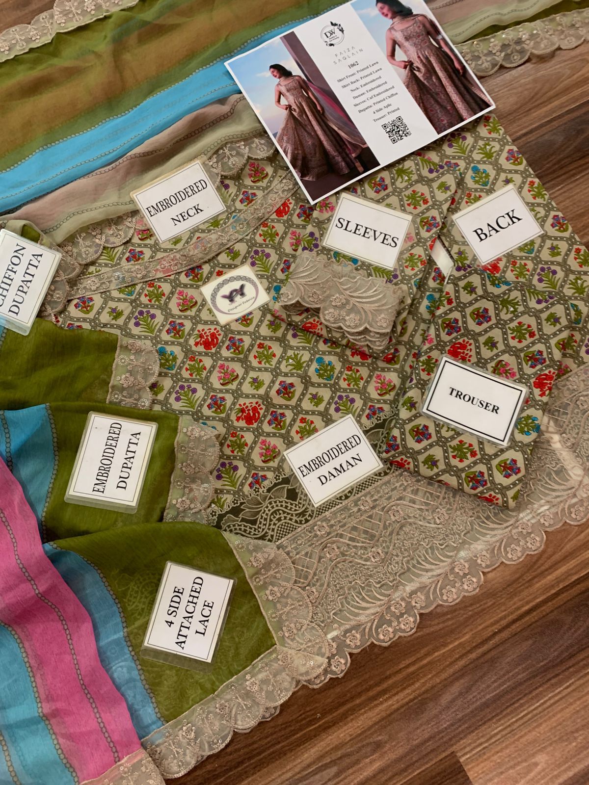 Luxury Printed Embroidered Lawn 3PC Unstitched | Skin