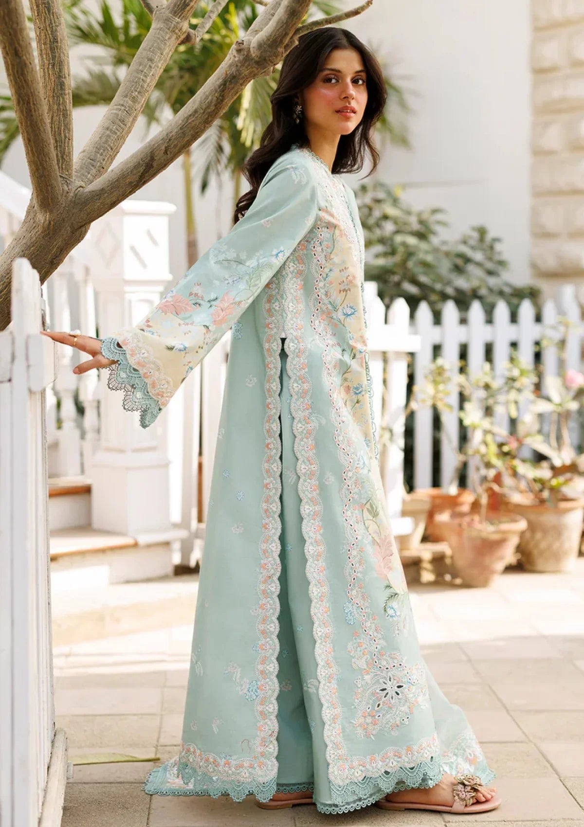 Afrozeh Printed Embroidered Lawn 3PC Unstitched