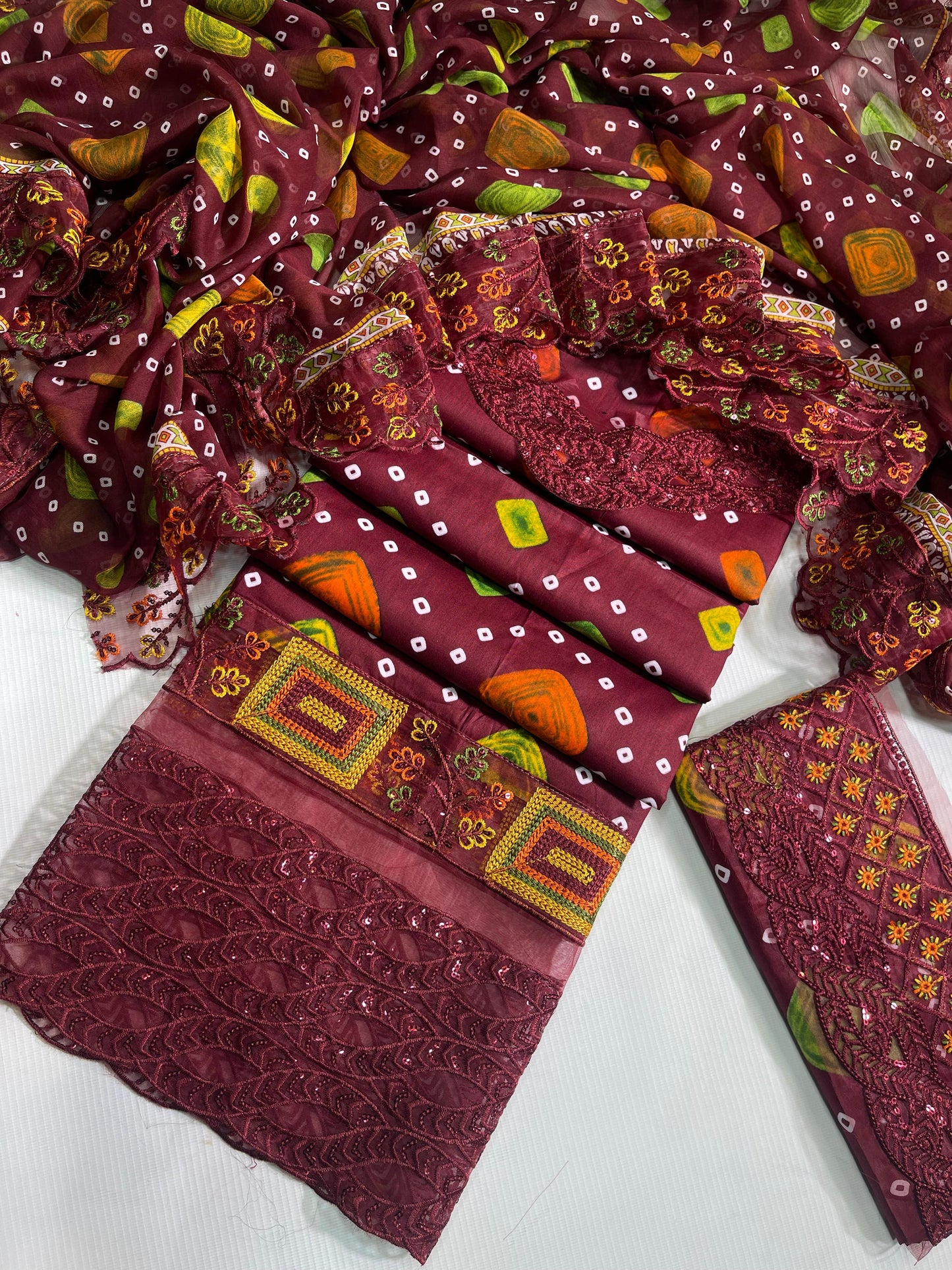 Baroque Printed Embroidered 3PC