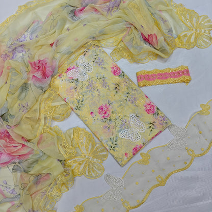 Maria B Printed Embroidered Lawn 3PC Unstitched
