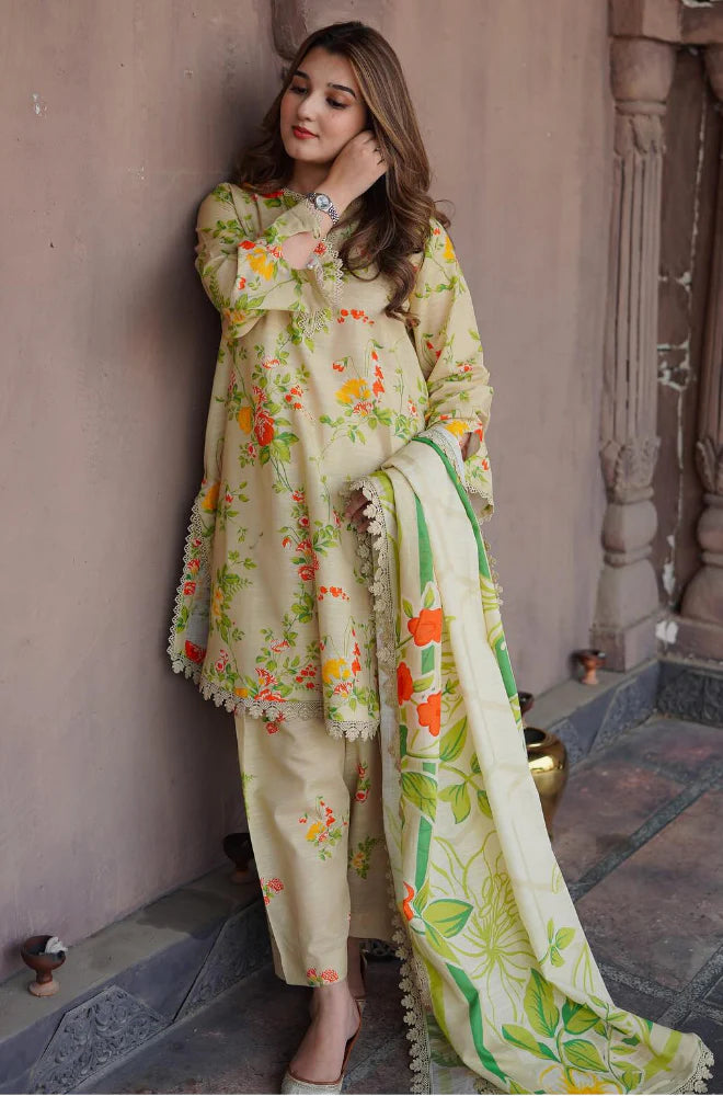 Aneela's Printed Embroidered Lawn 3PC Unstitched