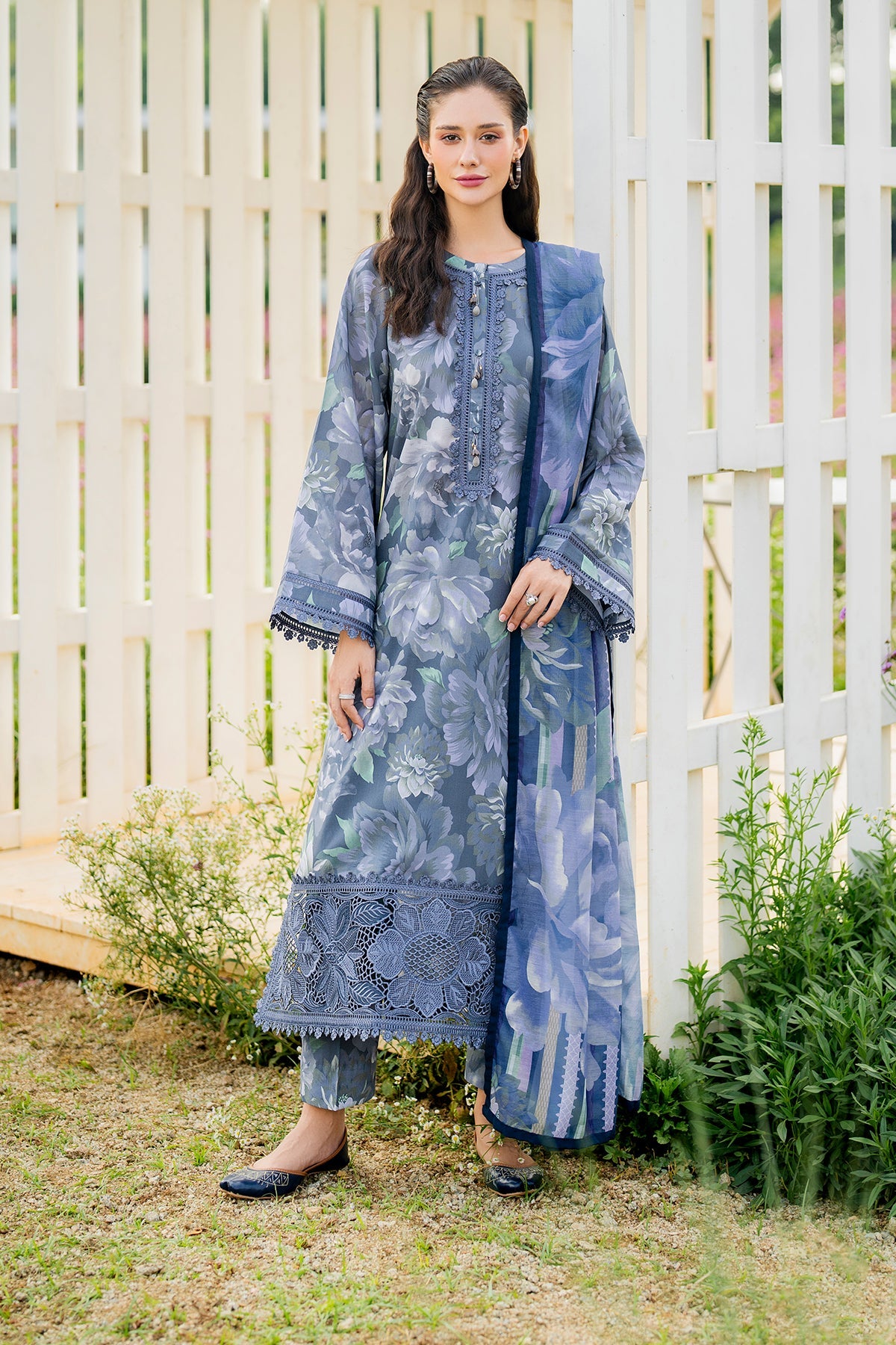Baroque Printed Embroidered Lawn 3PC Unstitched