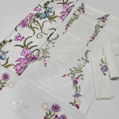 Dhanak Fancy Embroidered 3PC