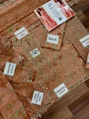 Mohagni Printed Embroidered Lawn 3PC Unstitched