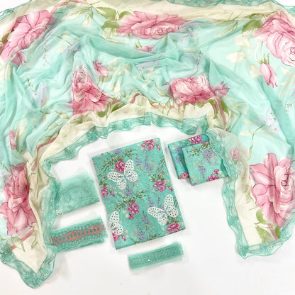 Maria B Printed Embroidered Lawn 3PC Unstitched