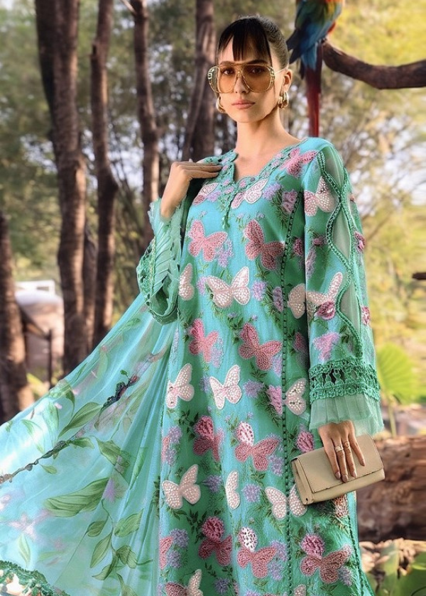 Maria B Printed Embroidered Lawn 3PC Unstitched