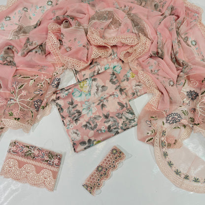 Baroque Printed Embroidered Lawn 3PC