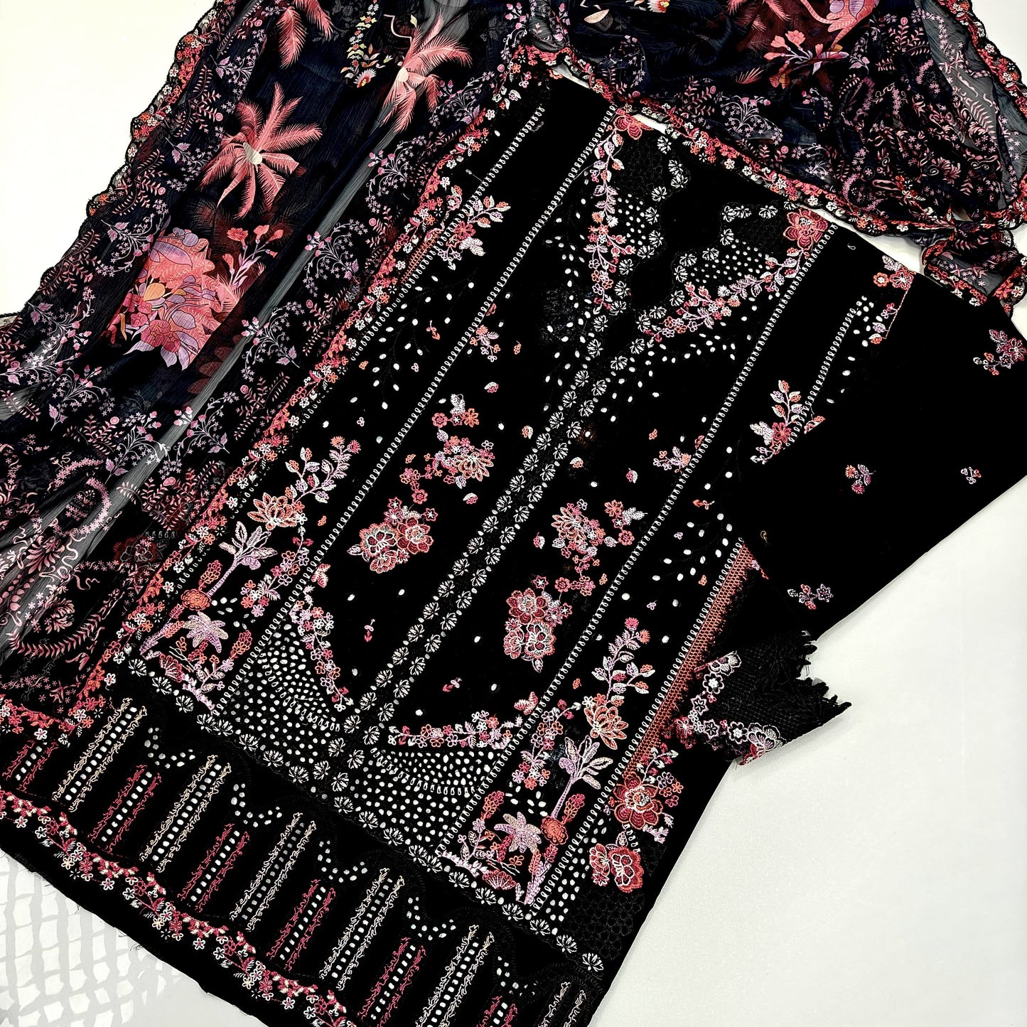 Party Wear Heavy Embroidered 3PC Unstitched