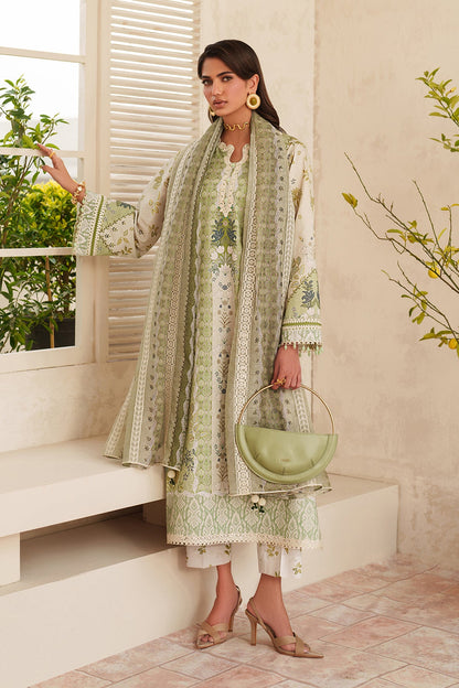Baroque Printed Embroidered Lawn 3PC Unstitched