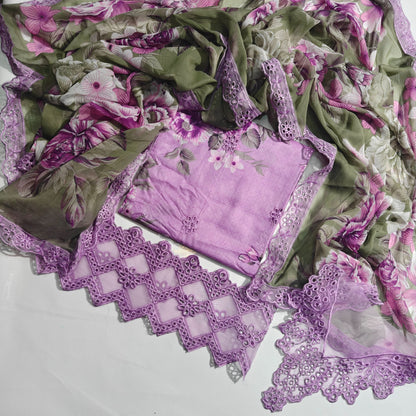 Iznik Printed Embroidered Lawn 3PC