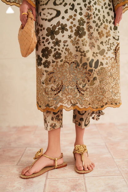Baroque Printed Embroidered Lawn 3PC Unstitched