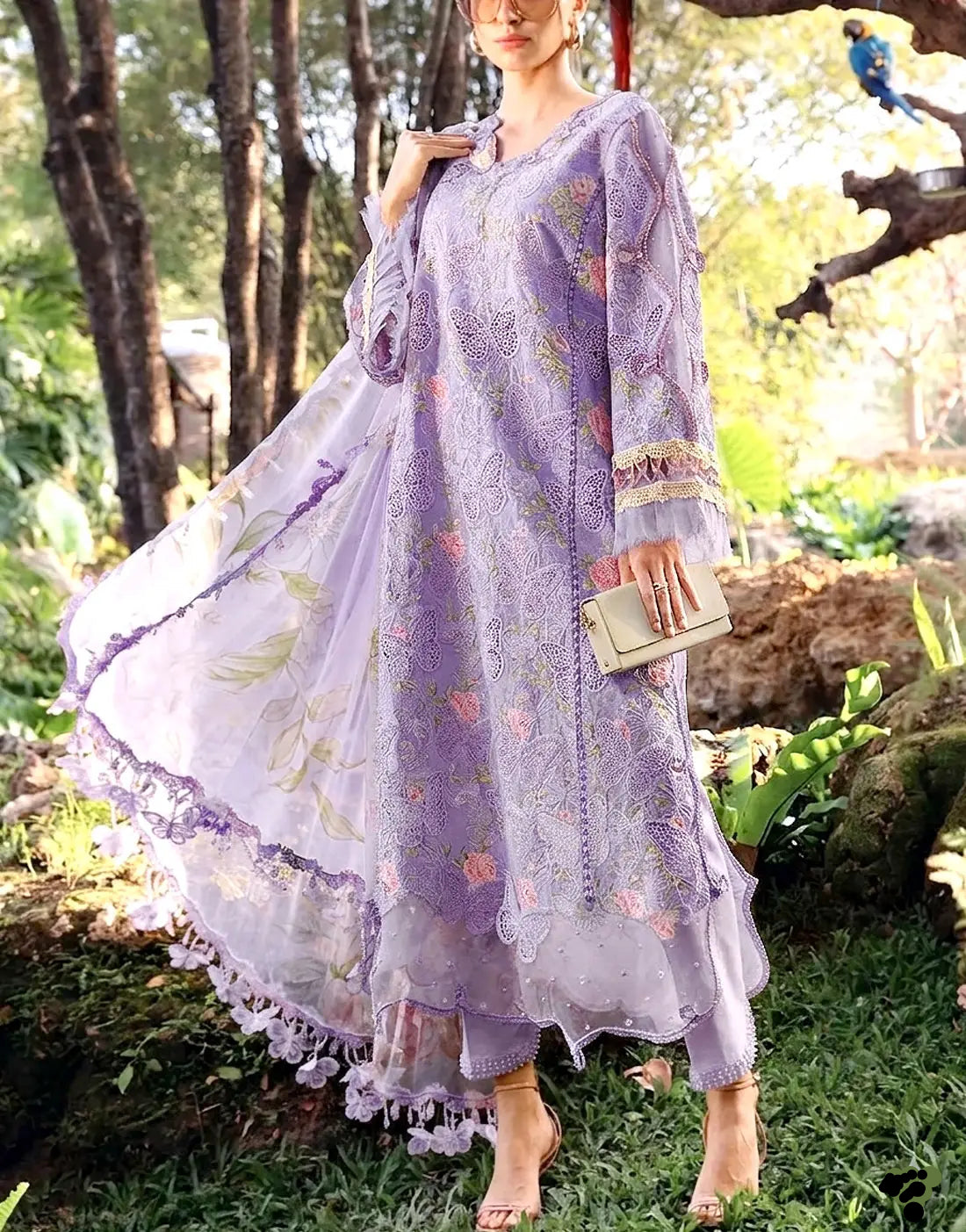 Maria B Printed Embroidered Lawn 3PC Unstitched