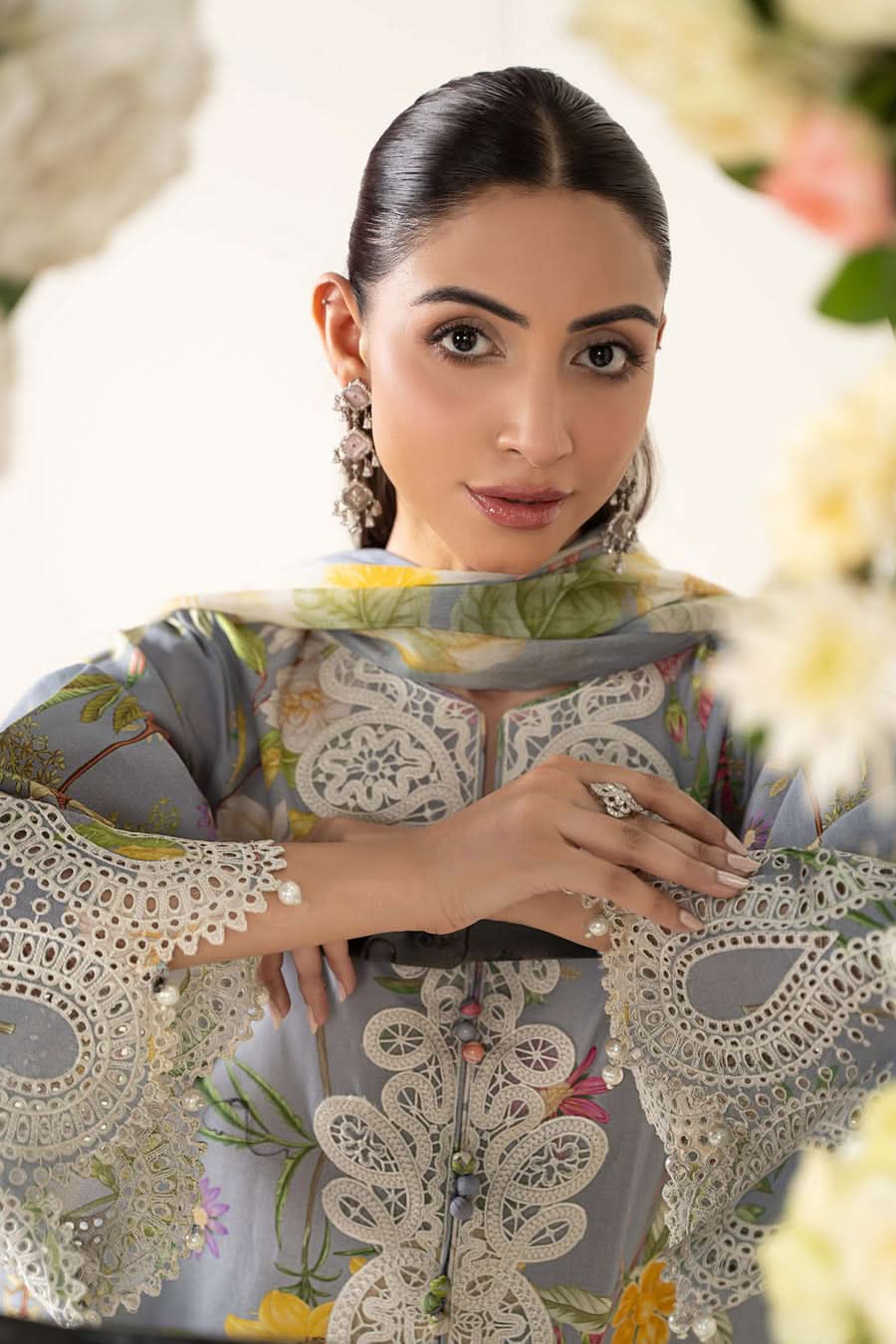 Maria B Printes Embroidered Lawn