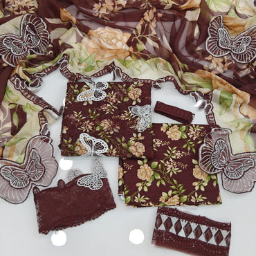 Printed Embroidered Lawn 3PC Unstitched
