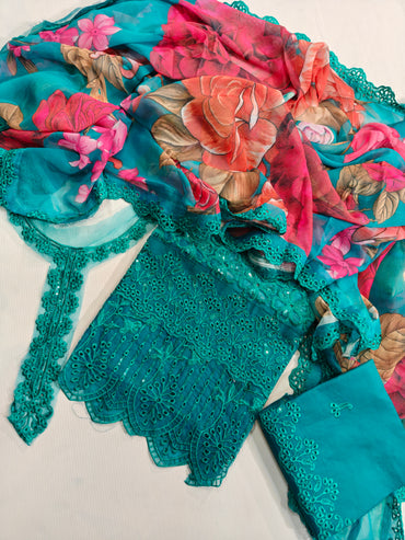 Maria B Embroidered ChikanKari 3PC