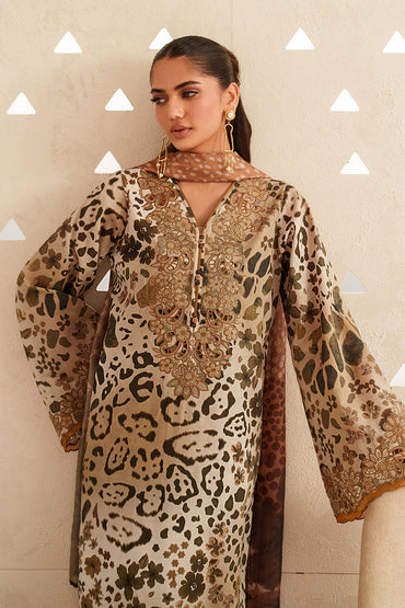 Baroque Printed Embroidered Lawn 3PC Unstitched