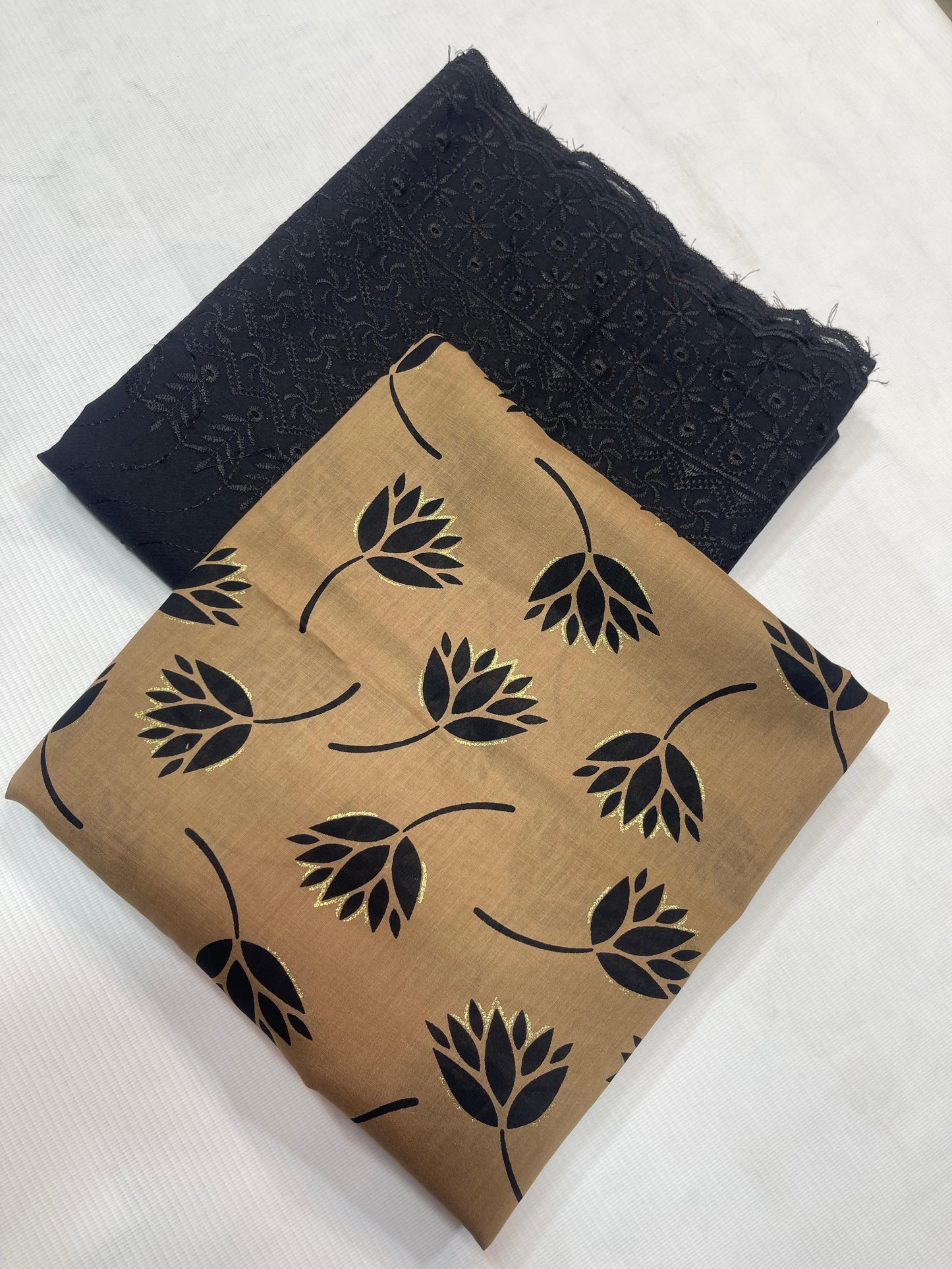 Printed Shirt With ChikanKari Trouser 2PC