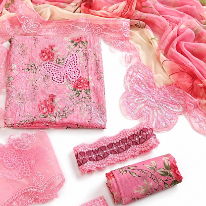 Maria B Printed Embroidered Lawn 3PC Unstitched