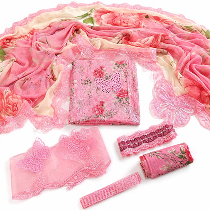 Maria B Printed Embroidered Lawn 3PC Unstitched