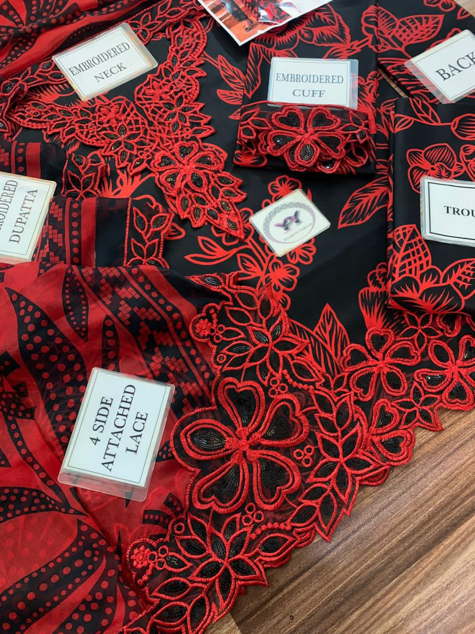 Nureh Printed Embroidered Lawn 3PC