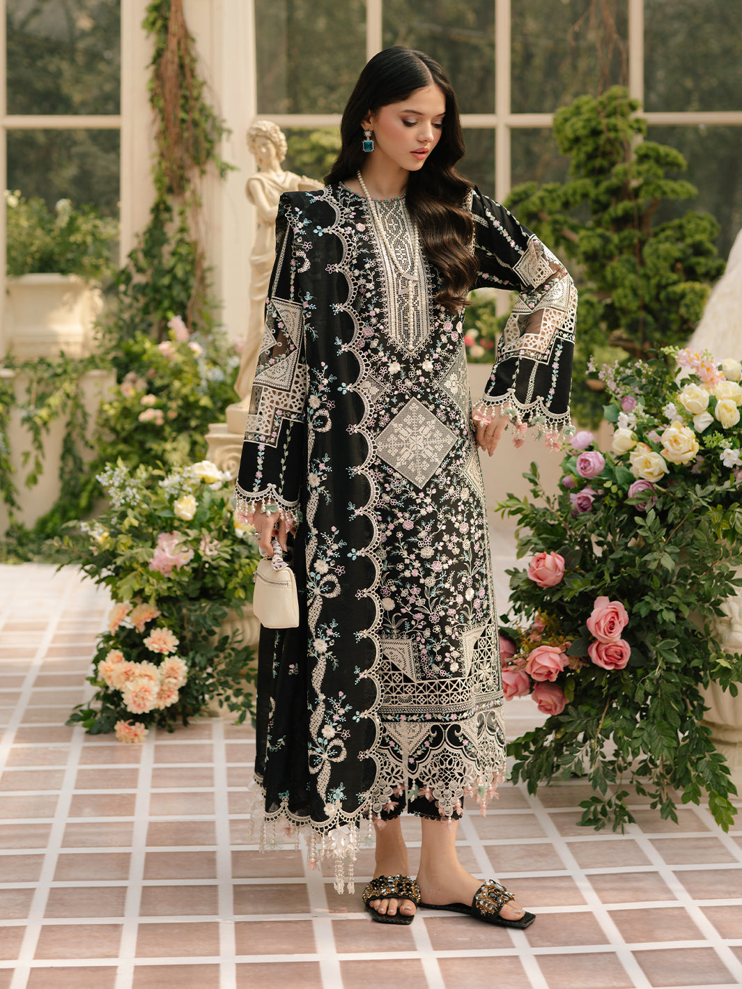 Bin ilyas Embroidered Lawn Fancy 3PC Unstitched