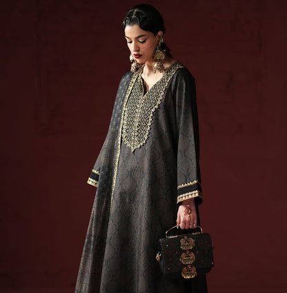 Humjoli Printed Embroidered Lawn 3PC Unstitched