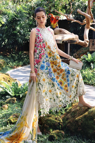Maria B Printed Embroidered Lawn 3PC Unstitched