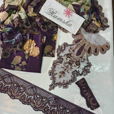 Ramsha Printes Embroidered Lawn