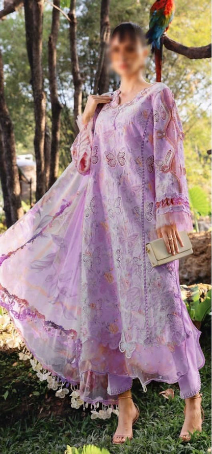 Maria B Printed Embroidered Lawn 3PC Unstitched