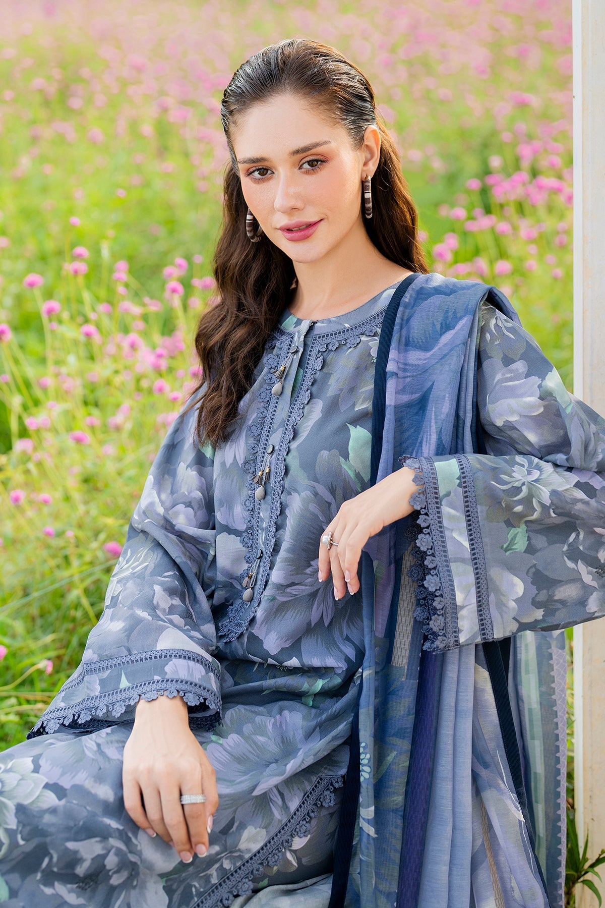 Baroque Printed Embroidered Lawn 3PC Unstitched