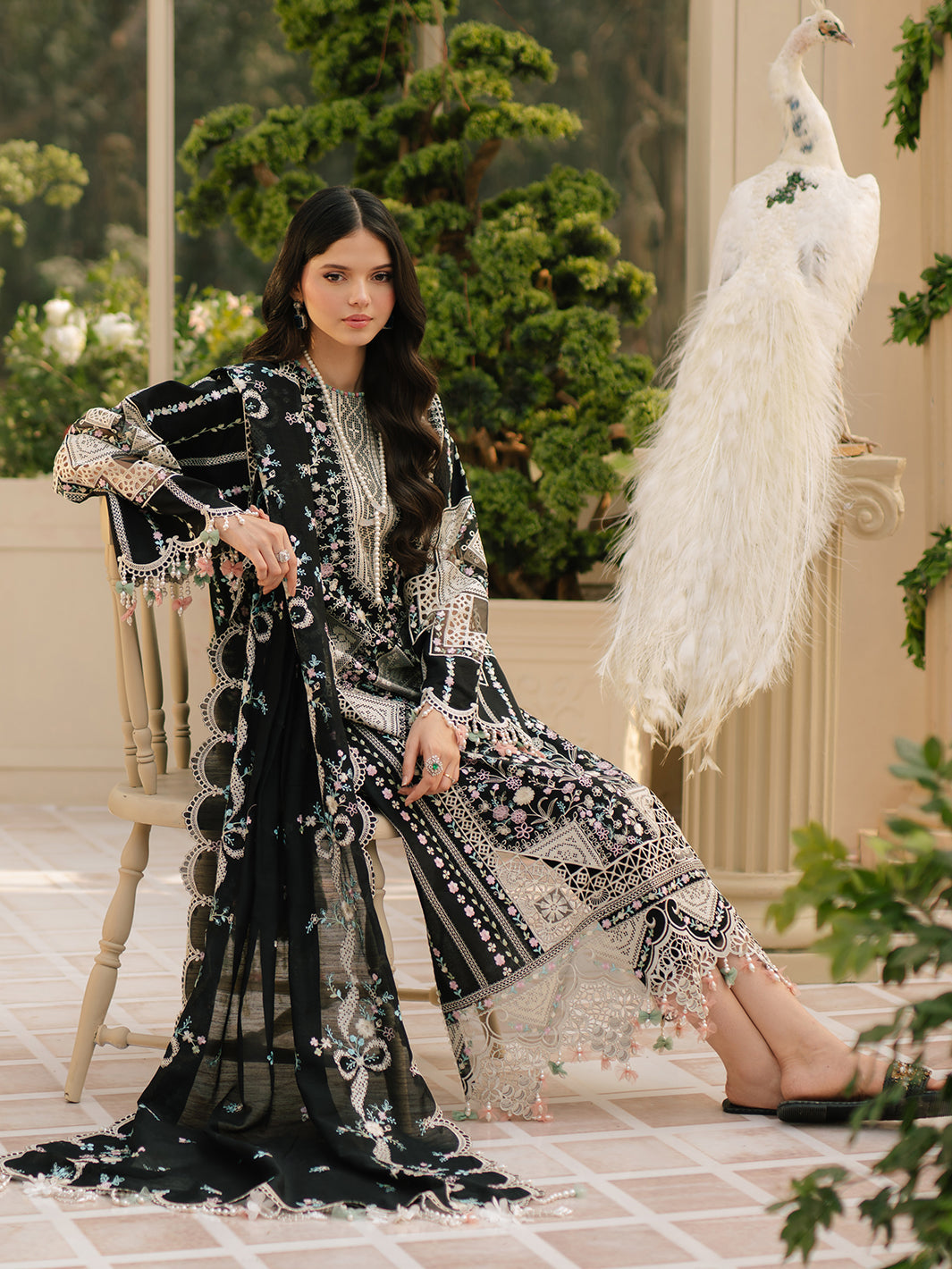 Bin ilyas Embroidered Lawn Fancy 3PC Unstitched