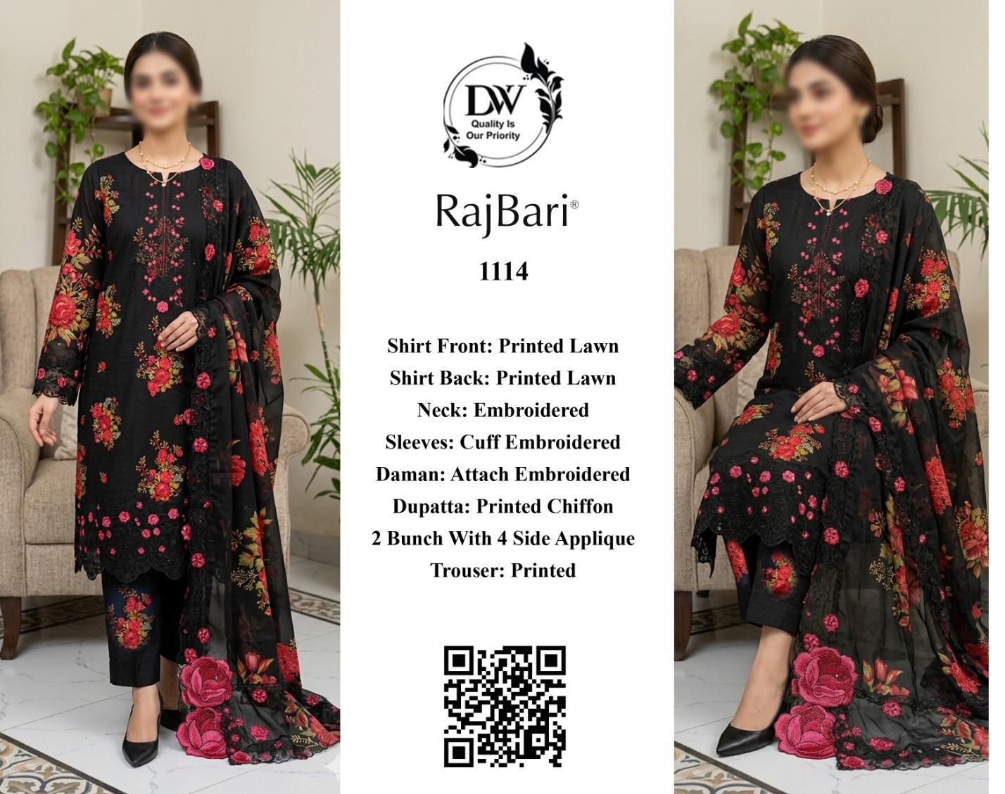 Iznik Printed Embroidered Lawn 3PC Unstitched