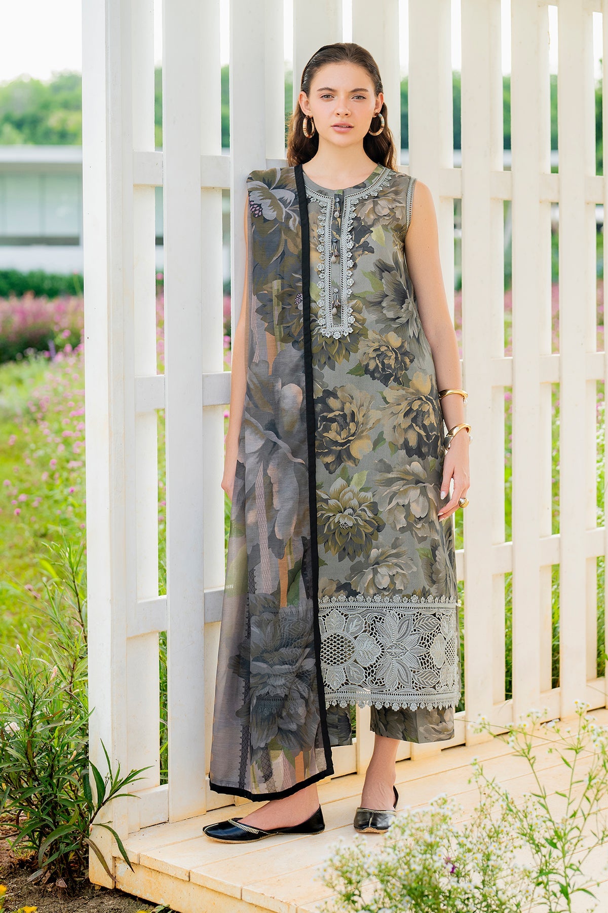 Baroque Printed Embroidered Lawn 3PC Unstitched