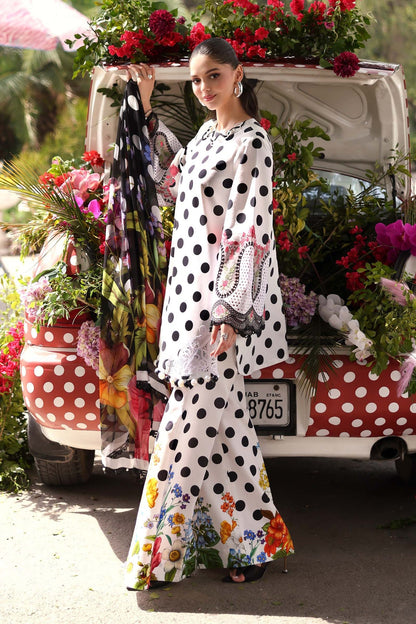 Maria B Printed Embroidered Lawn 3PC Unstitched