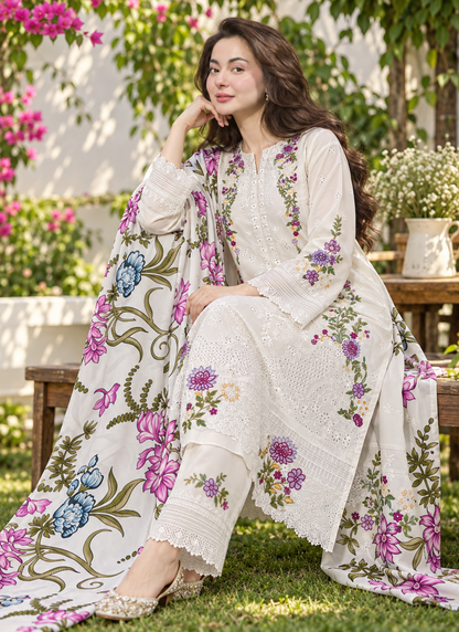 Dhanak Fancy Embroidered 3PC