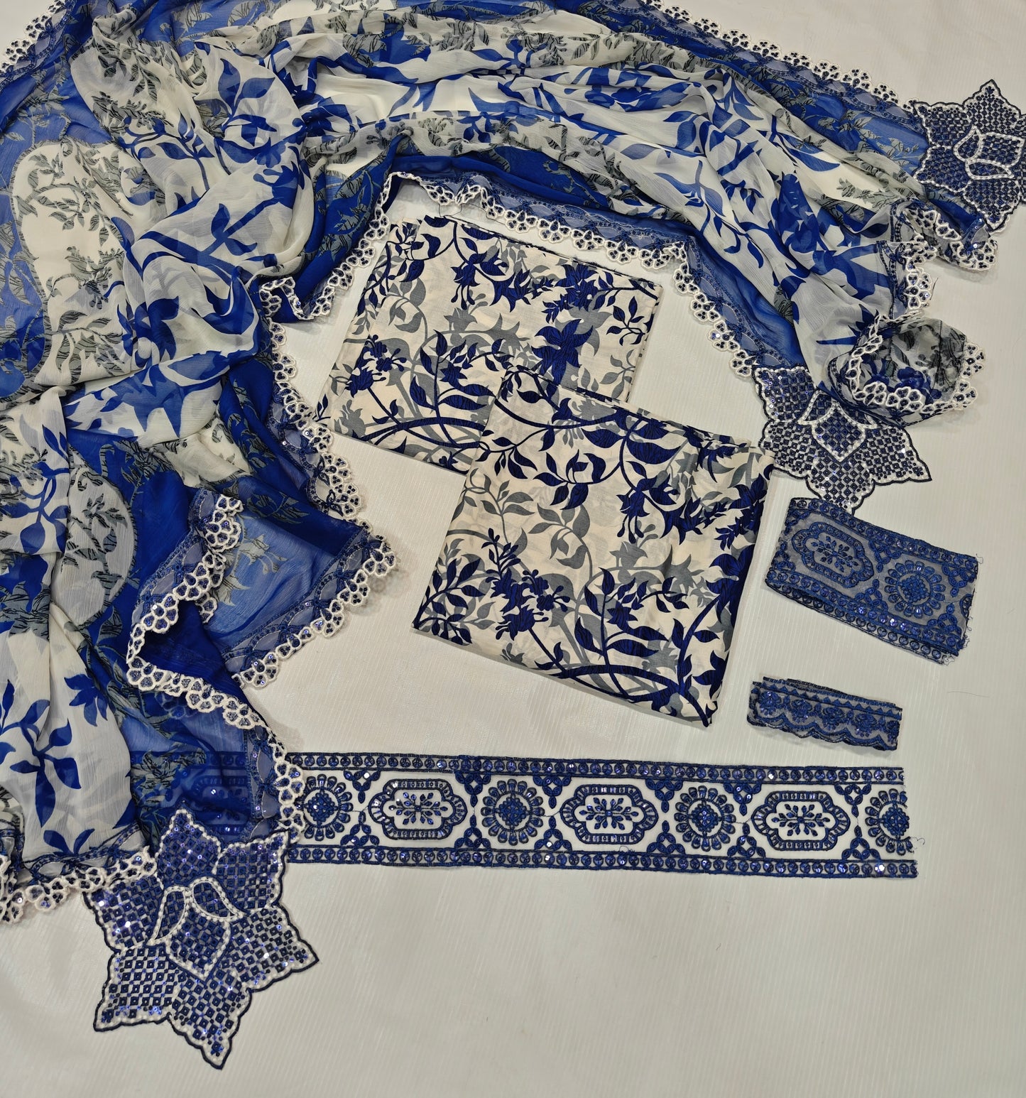 Aneelas Printed Embroidered Lawn 3PC Unstitched