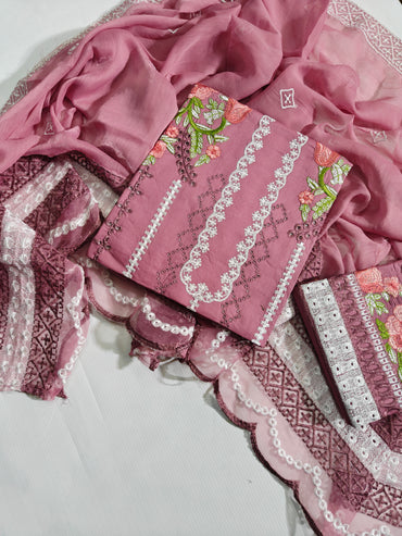 Crimson Luxury Fancy Cotton 3PC