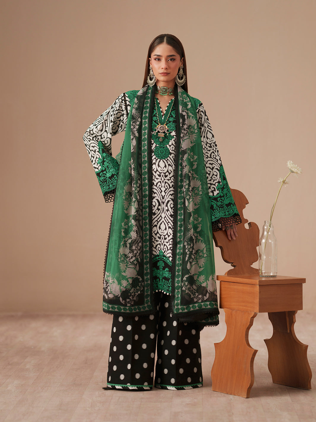Bin ilyas Printed Embroidered Lawn 3PC Unstitched