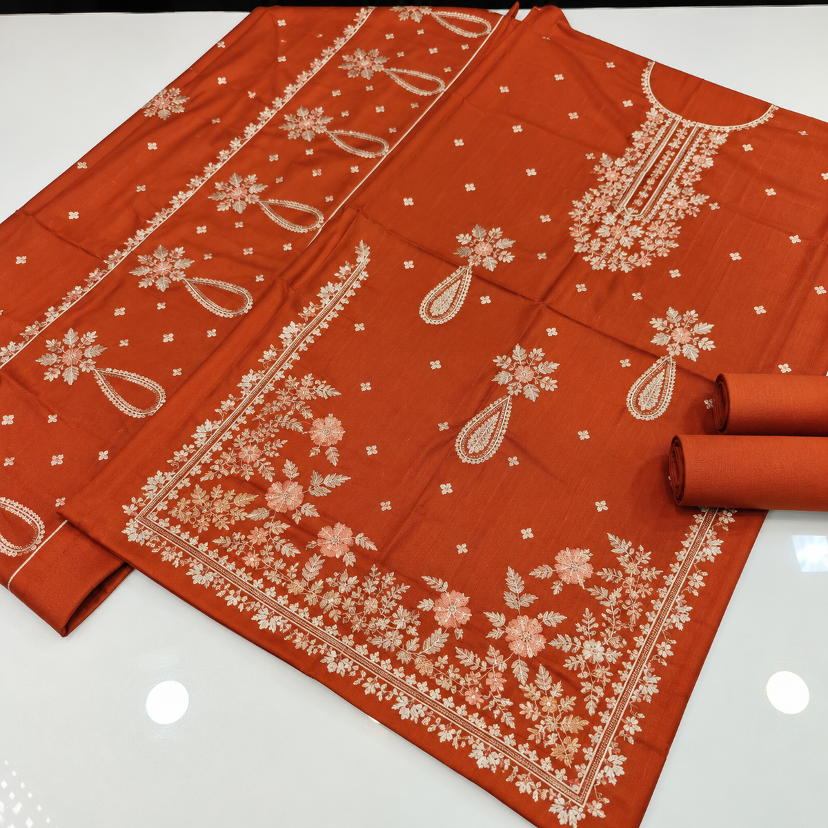 Dhanak Fancy Embroidered 3PC | VOL-1058