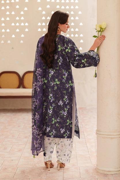 Baroque Printed Embroidered Lawn 3PC Unstitched