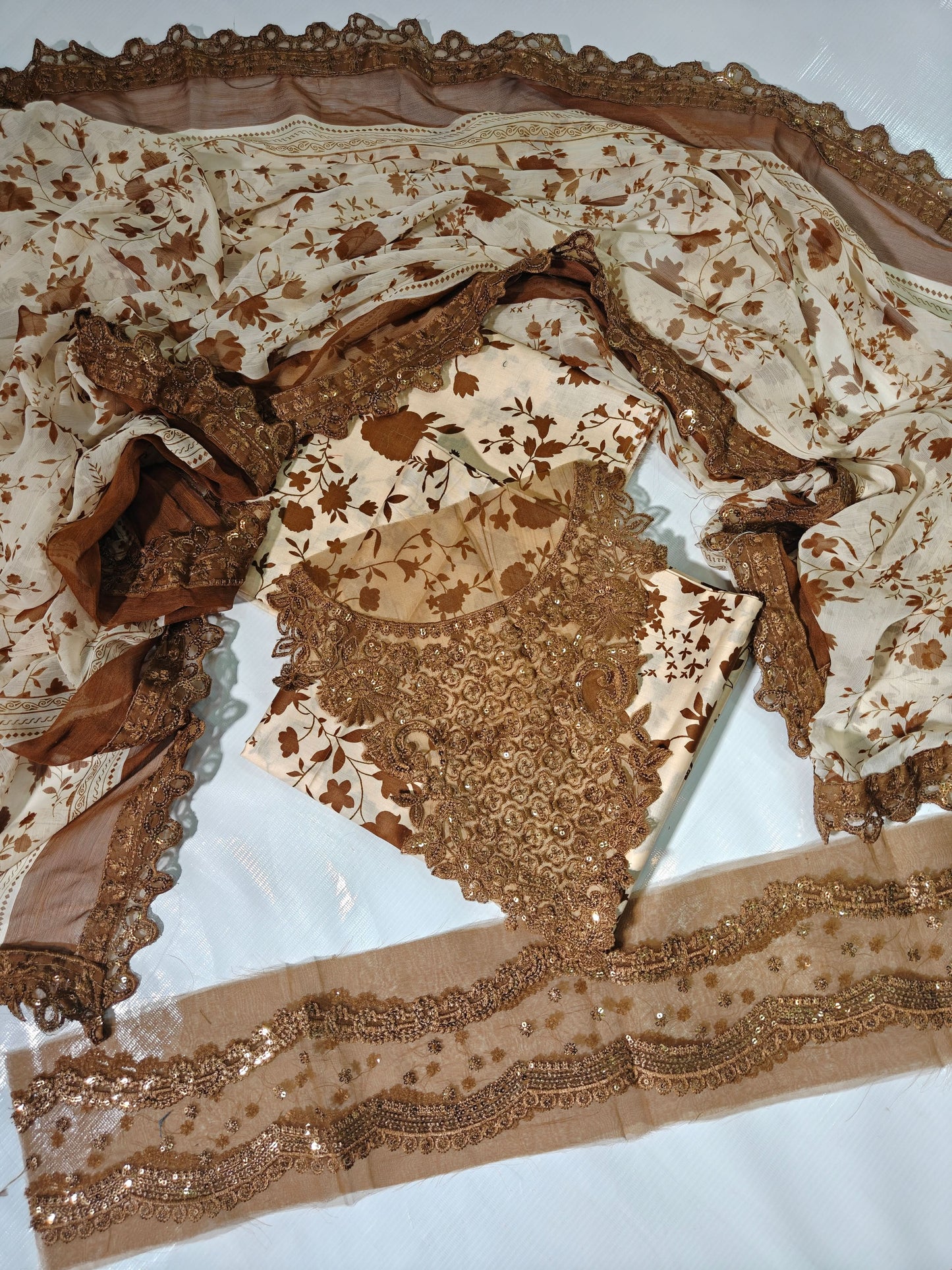 Aneela's Luxury Lawn Printed Embroidered 3PC