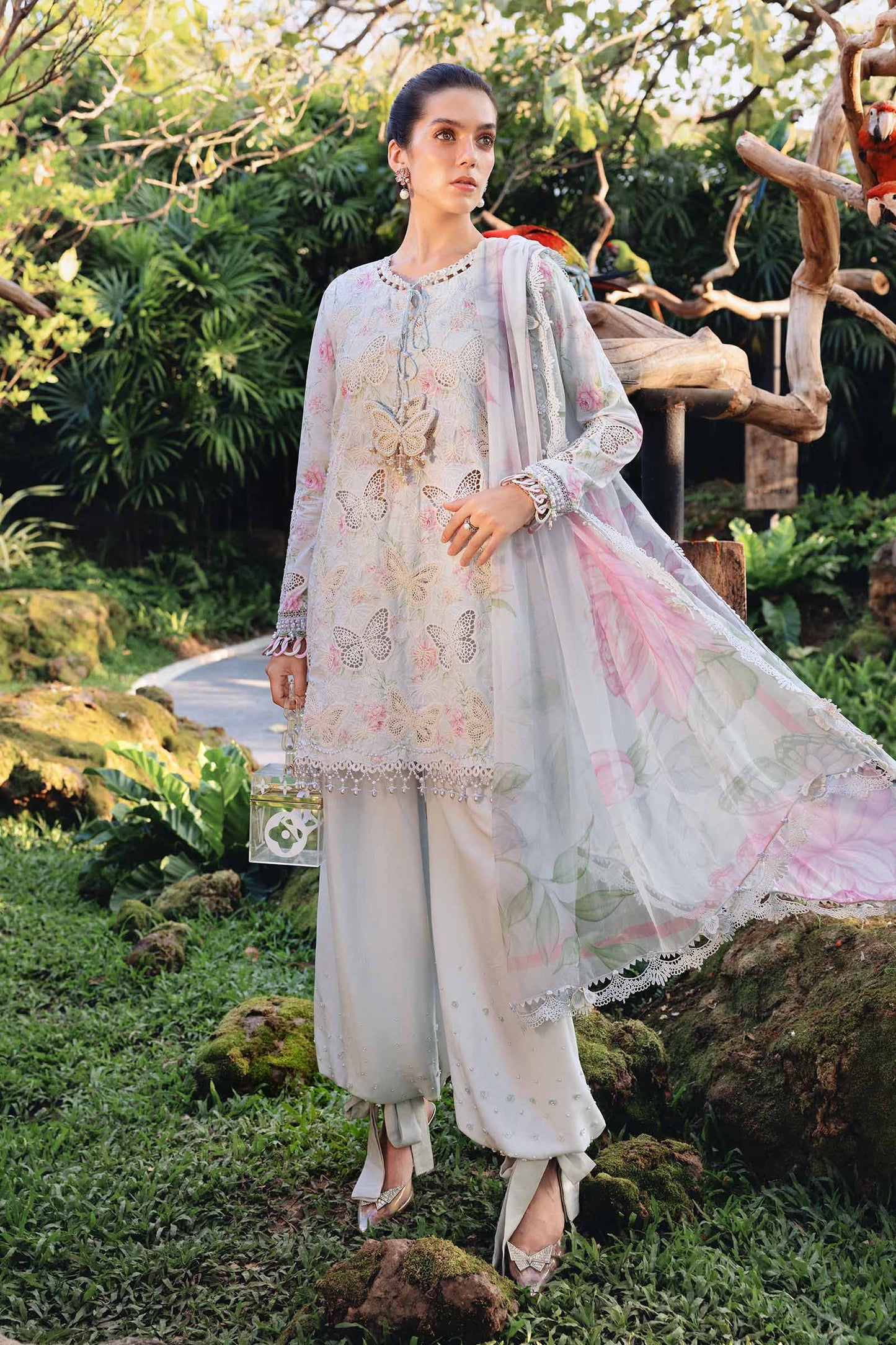 Maria B Printed Embroidered Lawn 3PC Unstitched