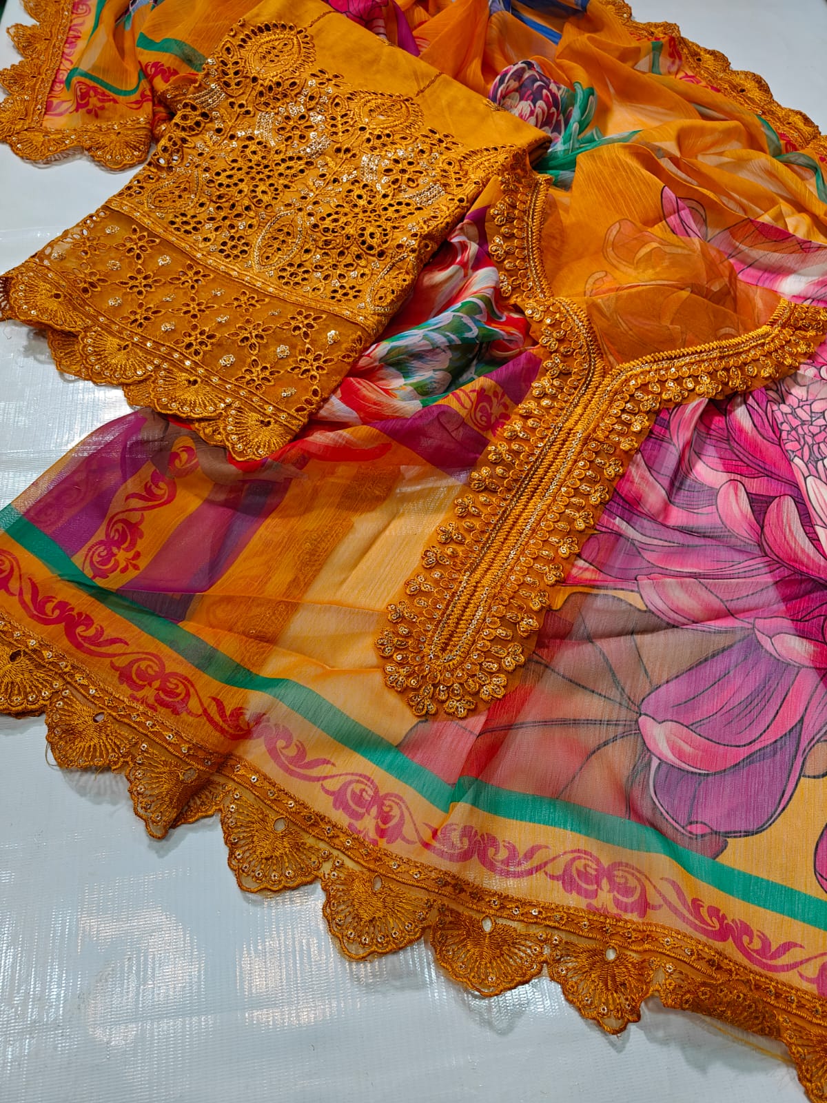 Luxury Branded Embroidered 3PC Suit