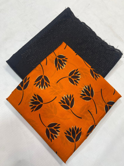 Printed Shirt With ChikanKari Trouser 2PC