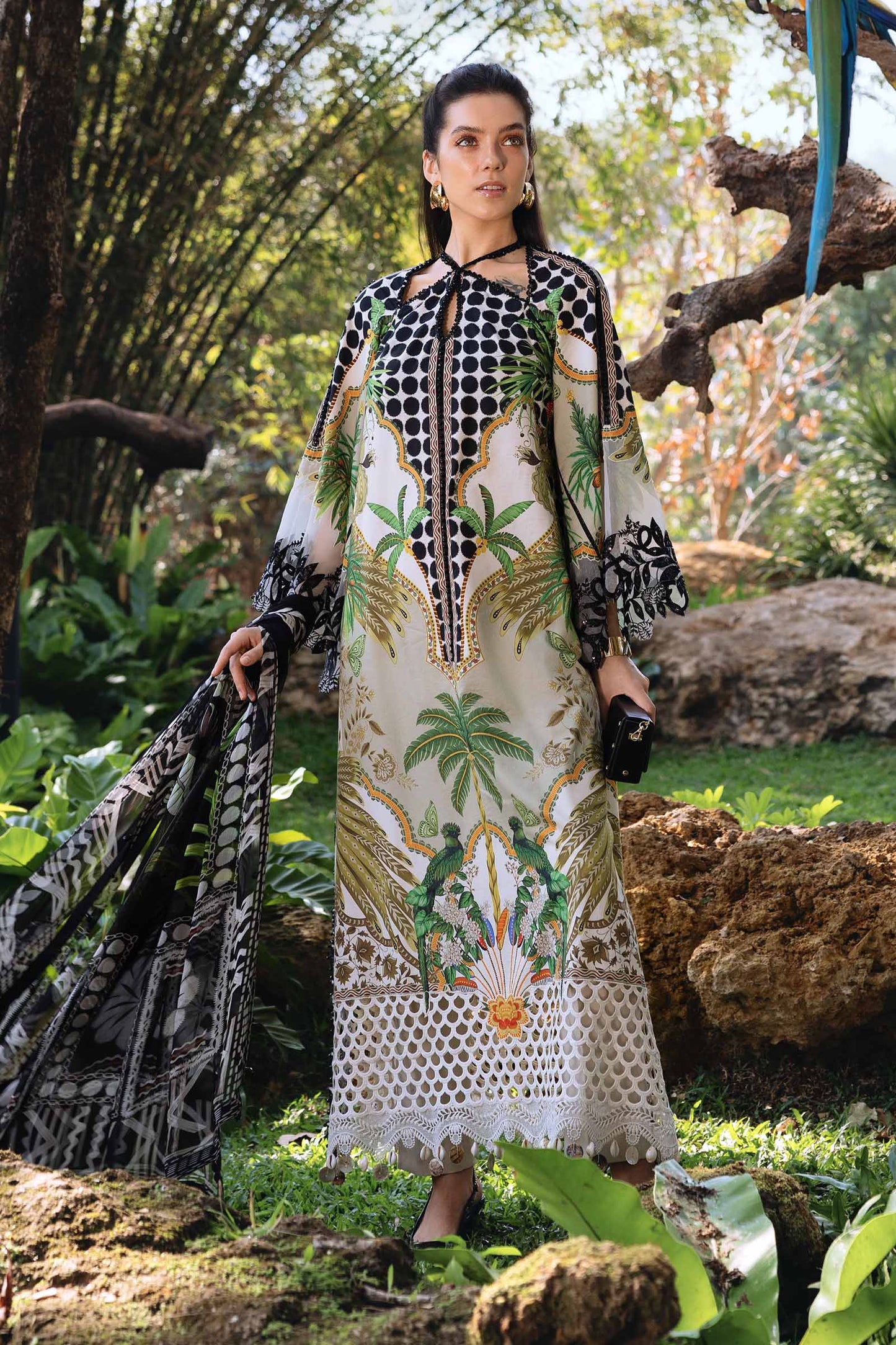 Maria B Printed Embroidered Lawn 3PC Unstitched