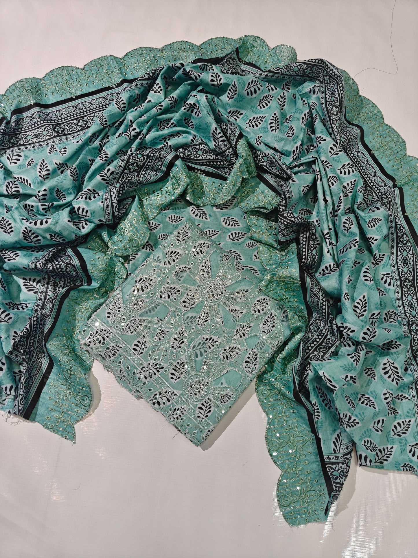 Daman Lazer Cut Embroidered 3PC